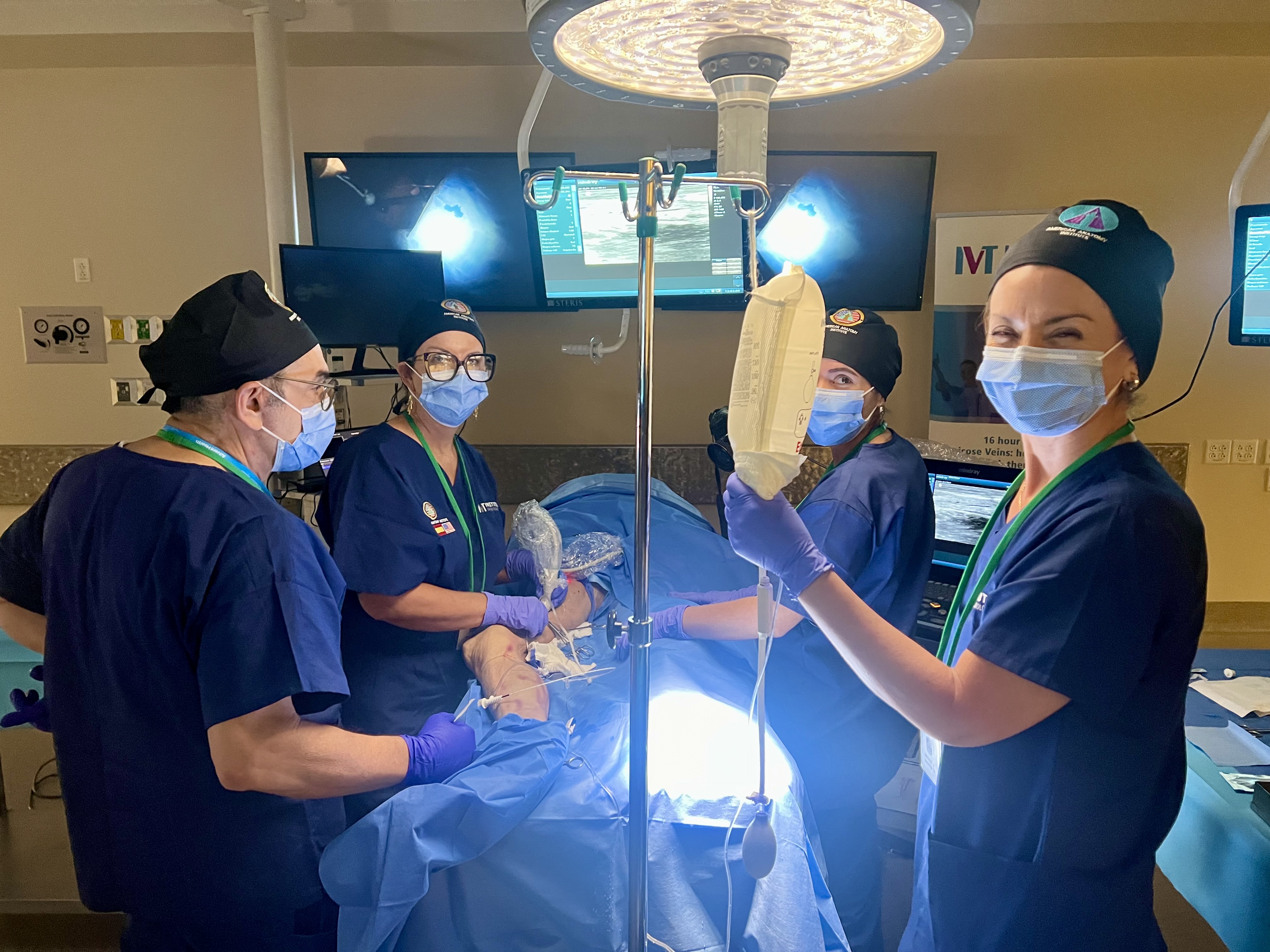 Faculty and team during procedure